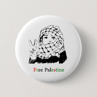 Free Palestine rounded buttom 2 Inch Round Button
