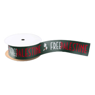 Free Palestine Satin Ribbon
