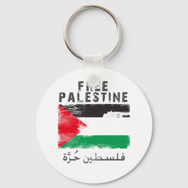 Free Palestine shirt Keychain (Front)