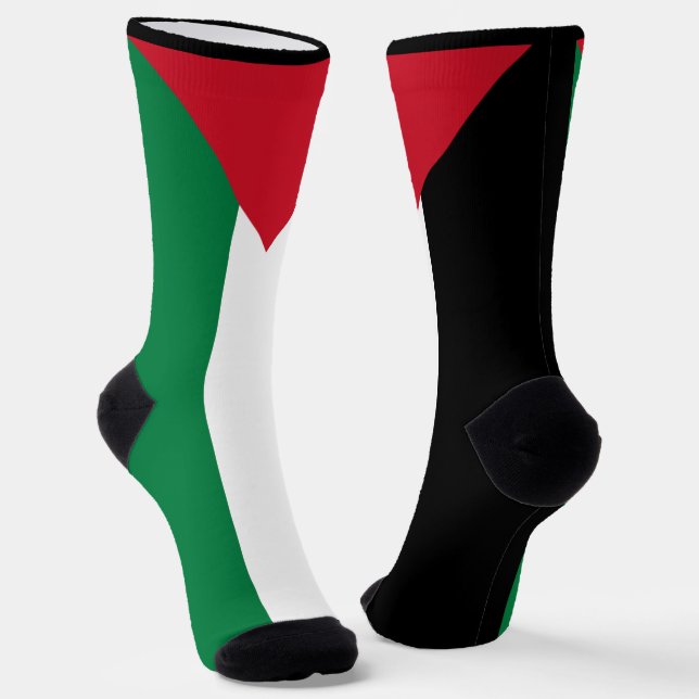 Free Palestine Socks (Angled)