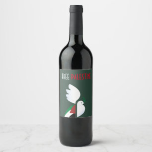 Free Palestine Solidarity Bottle Sticker for Event
