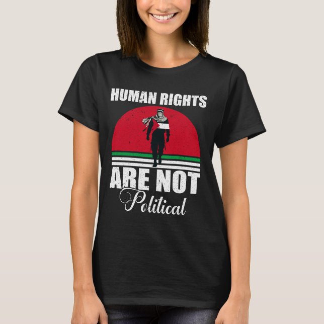 Free Palestine, Support Palestine, Free Gaza T-Shirt (Front)