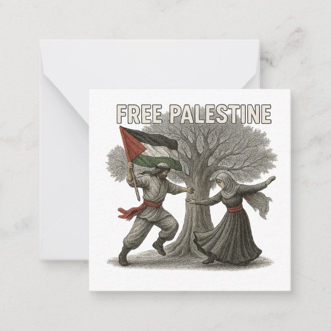Free Palestine Thank You Card – Message of Hope (Front)