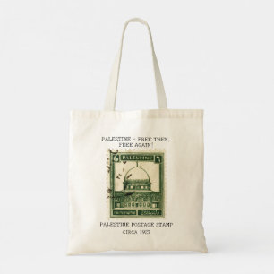 Free Palestine Tote Bag   Historic Palestine Stamp