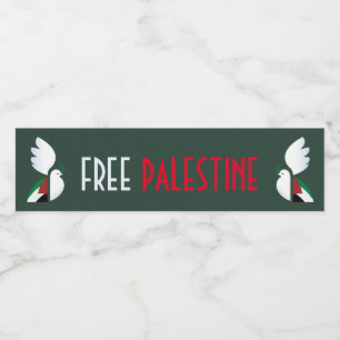Free Palestine Water Bottle Label