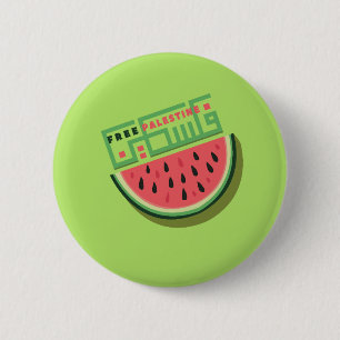 FREE PALESTINE WATERMELON 2 INCH ROUND BUTTON
