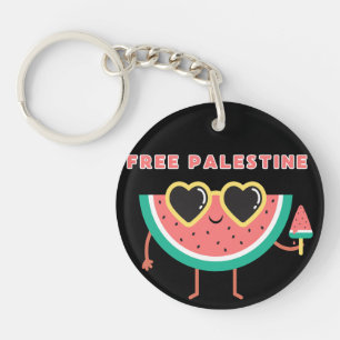 free palestine Watermelon Palestine cute colourful Keychain