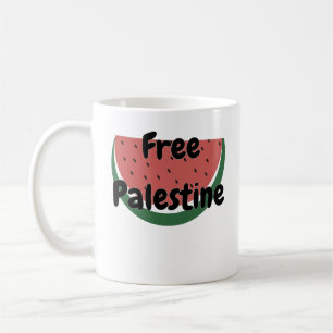 Free Palestine Watermelon Peaceful Design Coffee Mug