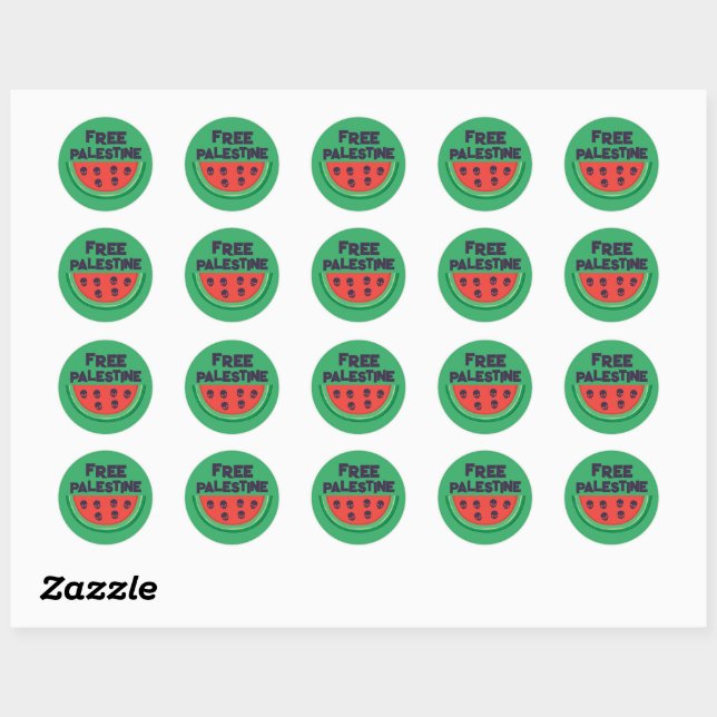 Free Palestine Watermelon Sticker (Sheet)