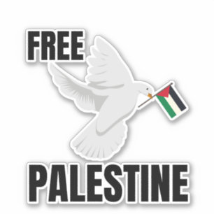 FREE PALESTINE WITH PEACE DOVE