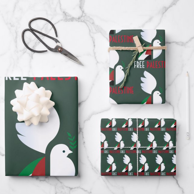 Free Palestine Wrapping Paper Sheets – Solidarity  (Front)