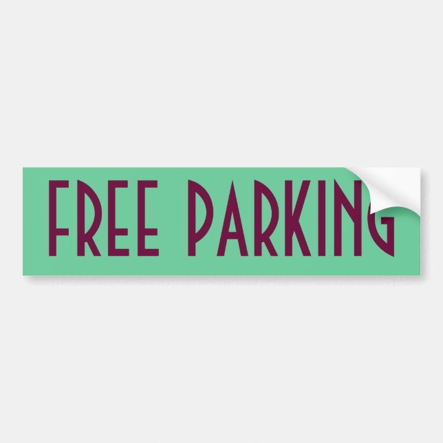 Free Parking Bumper Sticker (Front)