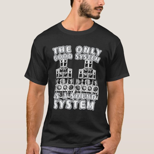 Free Party Tekno 23 DJ Rave Sound System T-Shirt (Front)
