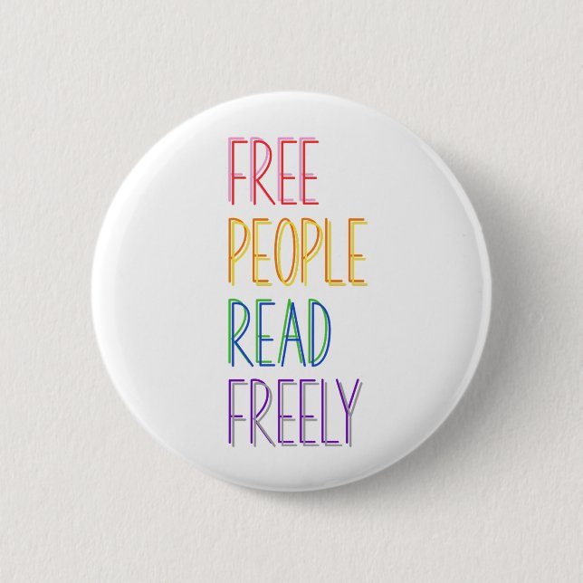Free People Read Freely 2 Inch Round Button (Front)