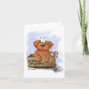 Free Puppy Cartoon Plus 1 Card