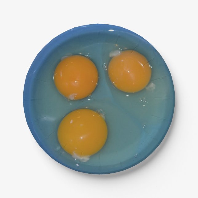 Free Range Chicken Egg Paper Plate (Front)