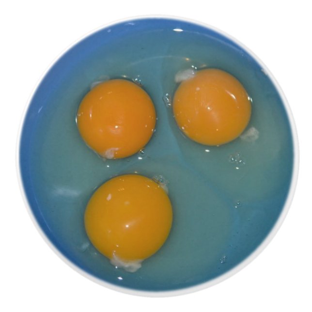 Free Range Chicken Eggs Ceramic Knob (Front)