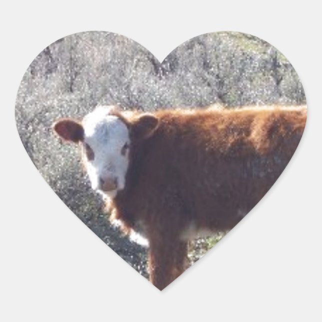 Free Range Cow Heart Sticker (Front)
