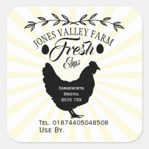 free range egg box Label farm shop