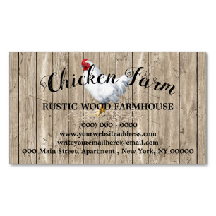 Free Range Egg Farm Magnetic Business Card