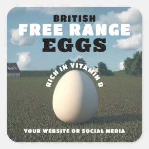 Free Range Eggs Square Sticker