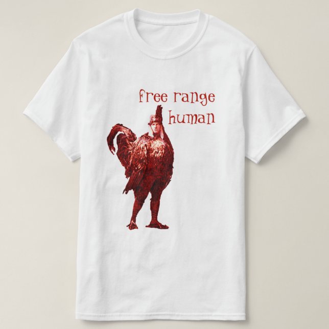 Free Range Human T-shirt (Design Front)