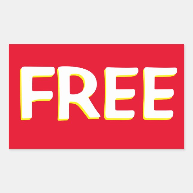 FREE RED YELLOW AND WHITE STICKER (Front)