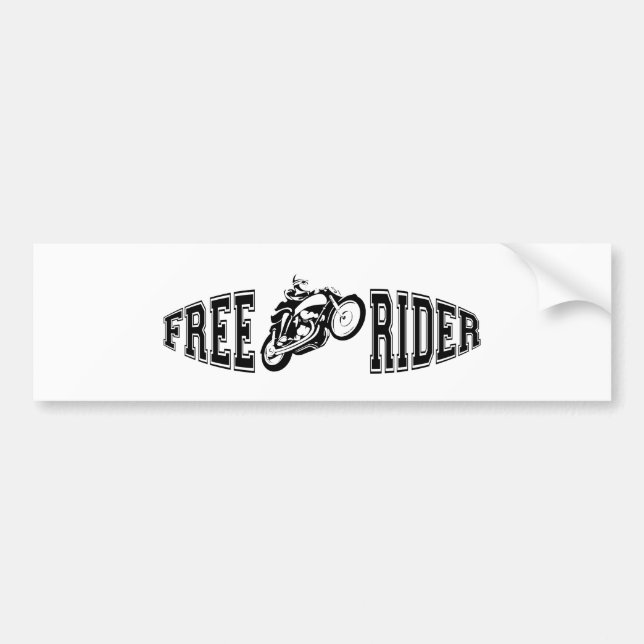 Free rider bumper sticker (Front)