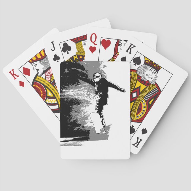 Free-riding- Snowboarder   Playing Cards (Back)