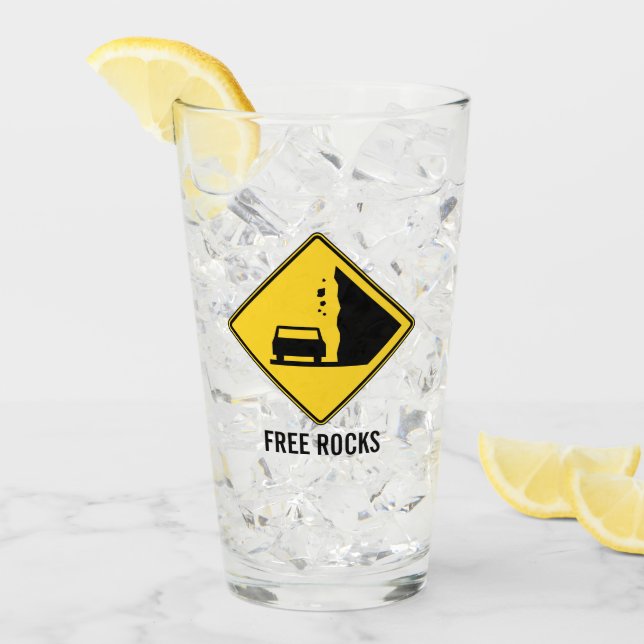 Free Rocks Road Sign Glass (Front Ice)