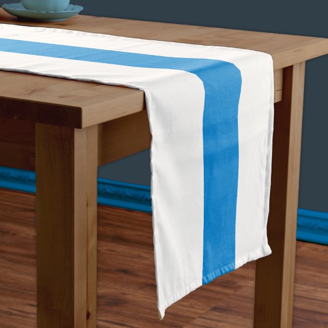 Free Russia - English - White Blue White Flag Short Table Runner (Creator Uploaded)