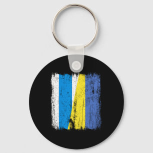 Free Russia Ukraine Half Flag Russian Opposition U Keychain