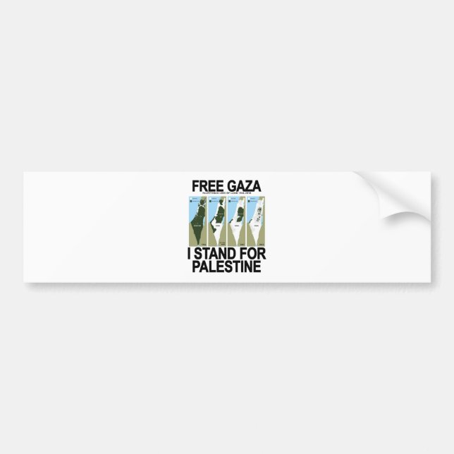 FREE SAFE GAZA PALESTINE.png Bumper Sticker (Front)