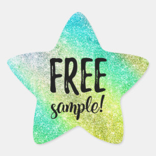 Free sample glitter label