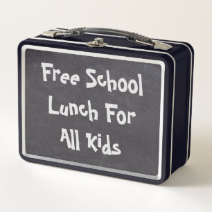 Free School Lunch For All Kids Metal Lunch Box