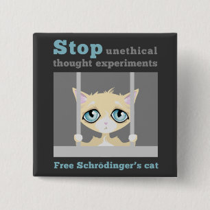 Free Schrodinger's Cat 2 Inch Square Button