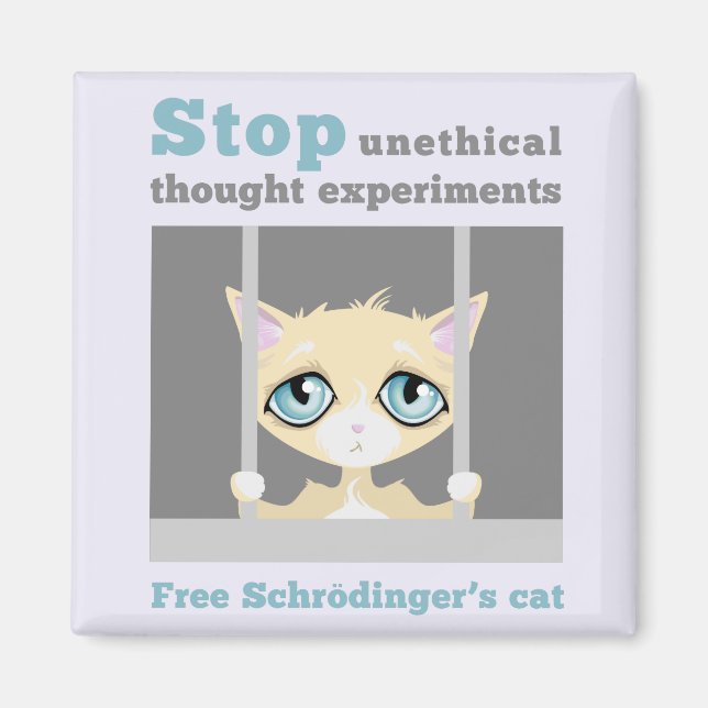 Free Schrodinger's Cat Magnet (Front)
