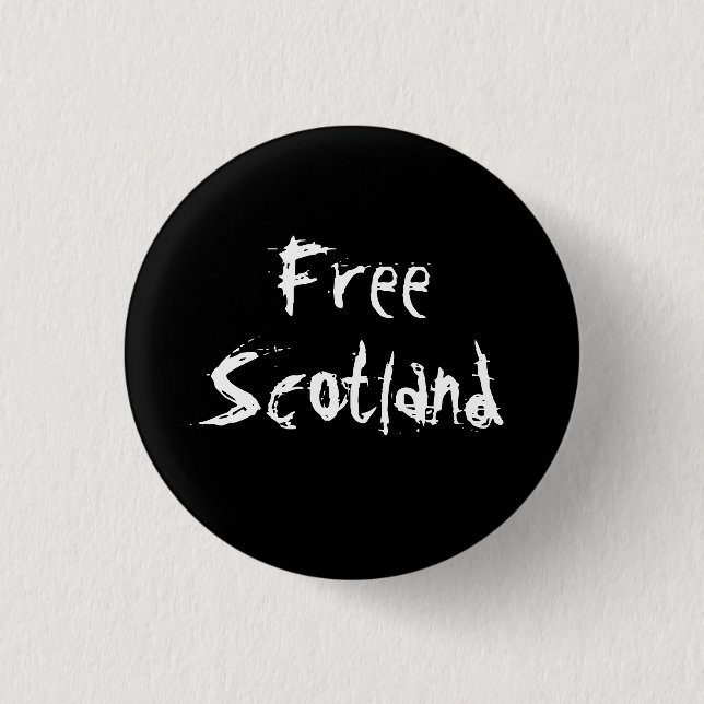 Free Scotland Scottish Independence Badge 1 Inch Round Button (Front)