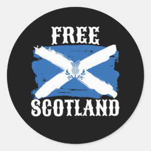 Free Scotland Scottish Independence Classic Round Sticker