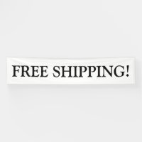 Free shipping customizable black white banner