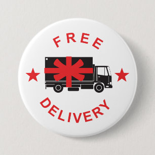 Free Shipping Delivery Truck 3 Inch Round Button