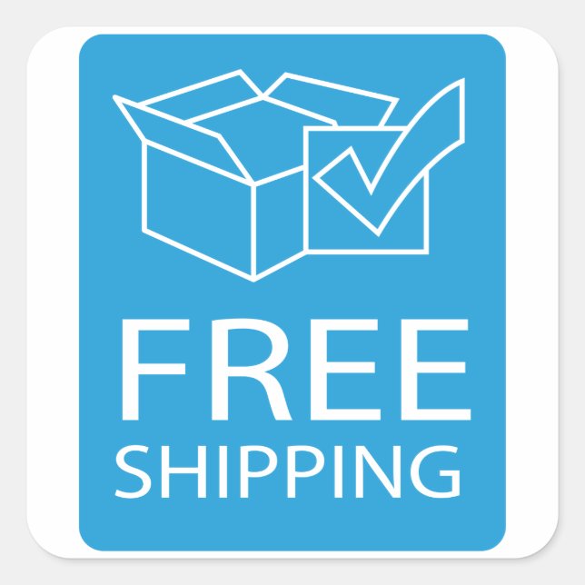 Free Shipping Sign Stickers (Front)