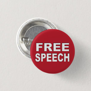 Free Speech 1 Inch Round Button