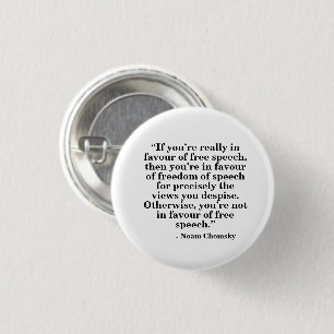 Free Speech Badge - Quote 30 1 Inch Round Button