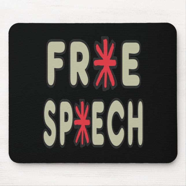 Free Speech Censorship Mouse Pad (Front)
