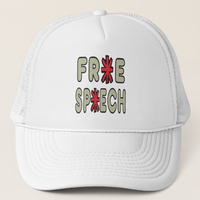 Free Speech Censorship Trucker Hat (Front)