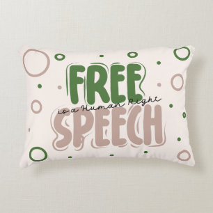 Free Speech Is a Human Right Accent Pillow