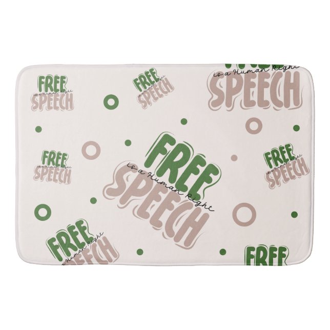 Free Speech Is a Human Right Bath Mat (Front)