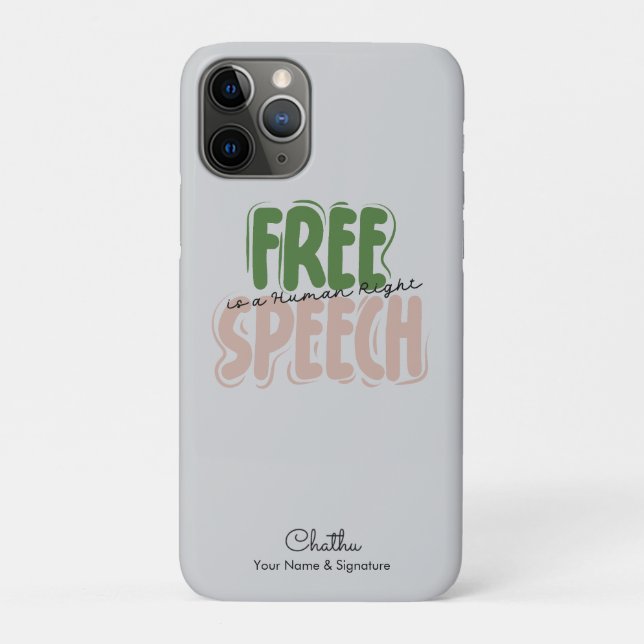 Free Speech Is a Human Right Case-Mate iPhone Case (Back)