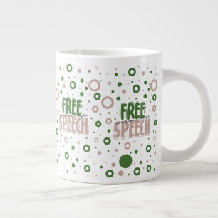 Free Speech Is a Human Right Large Coffee Mug